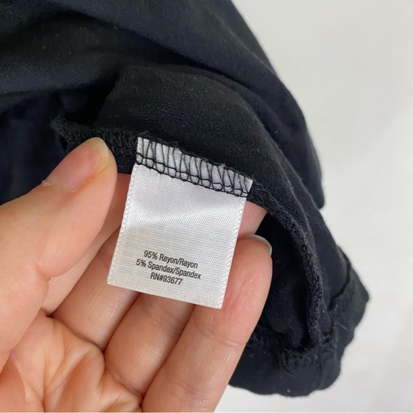 ANA Black Sequin Accent Sleeveless Stretch knit Tank Top L - Picture 8 of 8